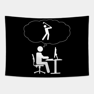 Office Dreamer - Golfing Tapestry