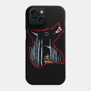 big wolf in the dark woods ecopop Phone Case