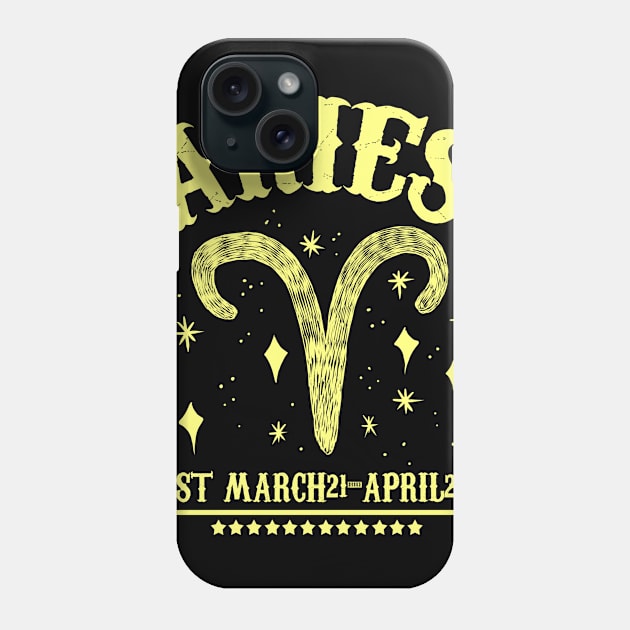 Aries Zodiac Phone Case by absolemstudio