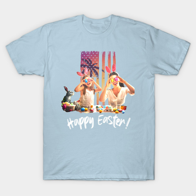 Discover Happy Easter (Mom and daughter egg faces) - Happy Easter Mom And Daughter Egg Face - T-Shirt