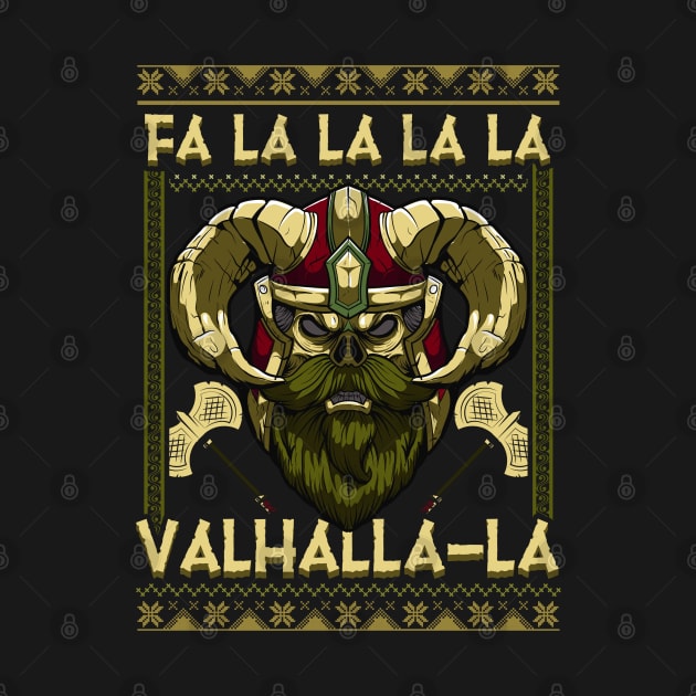 Christmas Santa Viking Fa La La La La Valhalla La by E