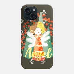 Christmas angel painting Phone Case