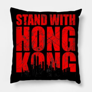 stand with hong kong tee Pillow