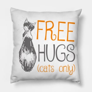 Free Hugs For Cats Pillow