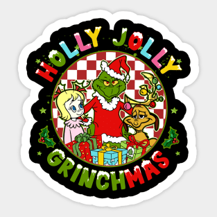 christmas elves grinch funny christmas ugly christ' Sticker