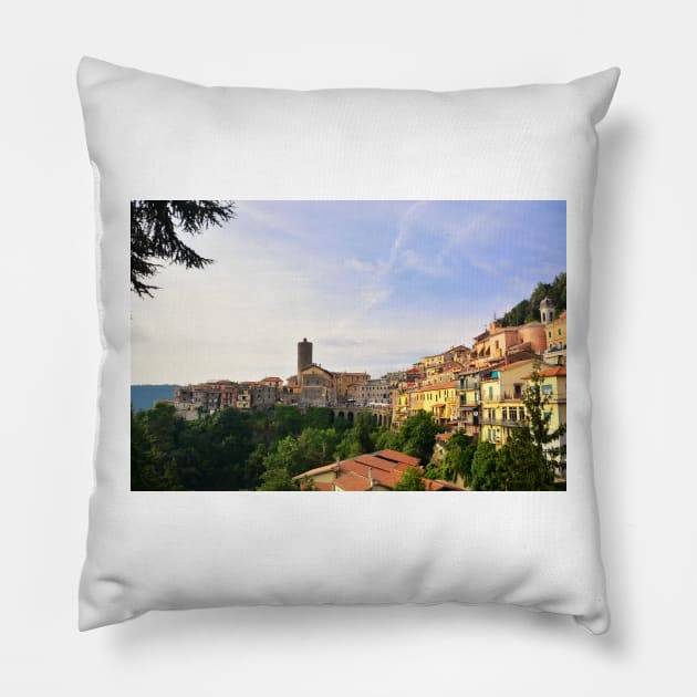 Nemi, the town of strawberries. Pillow by RufderFreiheit