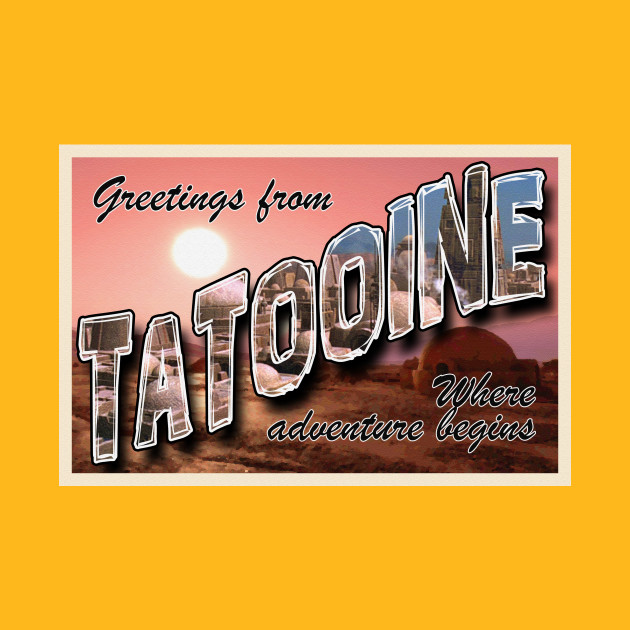 tatooine travel postcard star wars kids t shirt teepublic postcard for kids