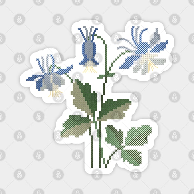 Colorado State Flower Blue Columbine Magnet by inotyler