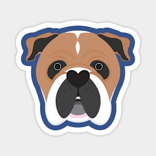 English bulldog red and white Magnet