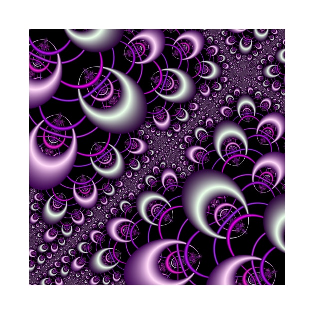 purple fractal hoops by pinkal