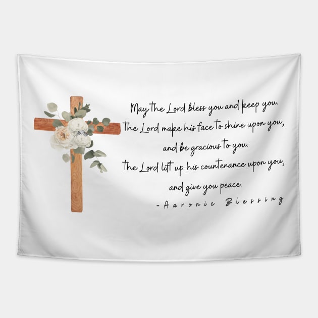 Aaronic Blessing May the Lord Bless You Prayer Tapestry by starryskin