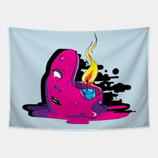 Meltdown (Black BG) Tapestry