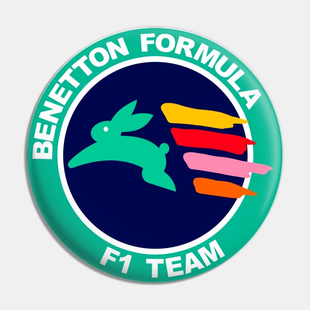 Benetton F1 Team Shield 80's Pin by San Studios Company