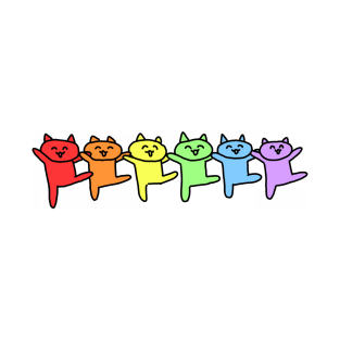 Silly Kitty Rainbow Parade T-Shirt