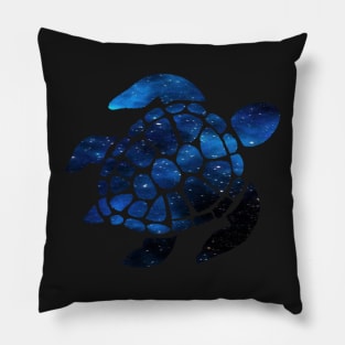 Blue Galaxy Turtle Pillow