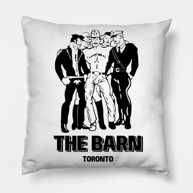 The Barn Vintage Retro Toronto Gay LGBT Pillow by WearingPride