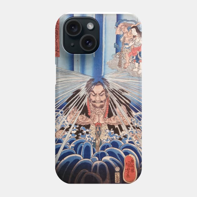 Utagawa Kuniyoshi- Nachi Waterfall Woodblock Phone Case by Persona2