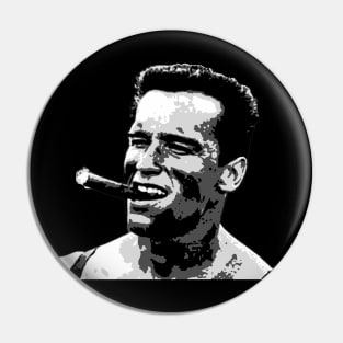 Arnold Schwarzenegger Black and White Pin