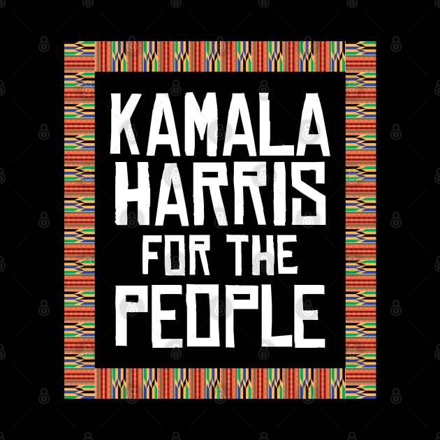 Kamala Harris for the people afro american pattern by opippi