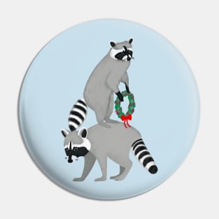 Raccoons Deck The Door Before The Christmas Pin