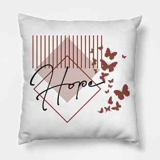 Aesthetic Typography Hope Pillow