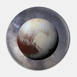 Pluto space picture with stars and galaxies Pin