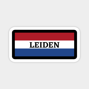 Leiden City in Dutch Flag Magnet