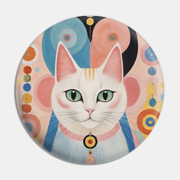 Hilma af Klint's Chromatic Cats: Abstract Feline Reverie Pin by FridaBubble