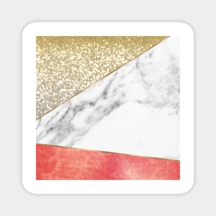 Arty rose gold glitter marble ii Magnet