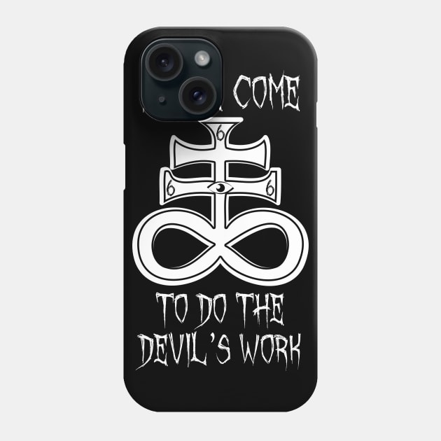 Devil's Work Satanic Metal Satanic Cross Phone Case by Vermilion Seas