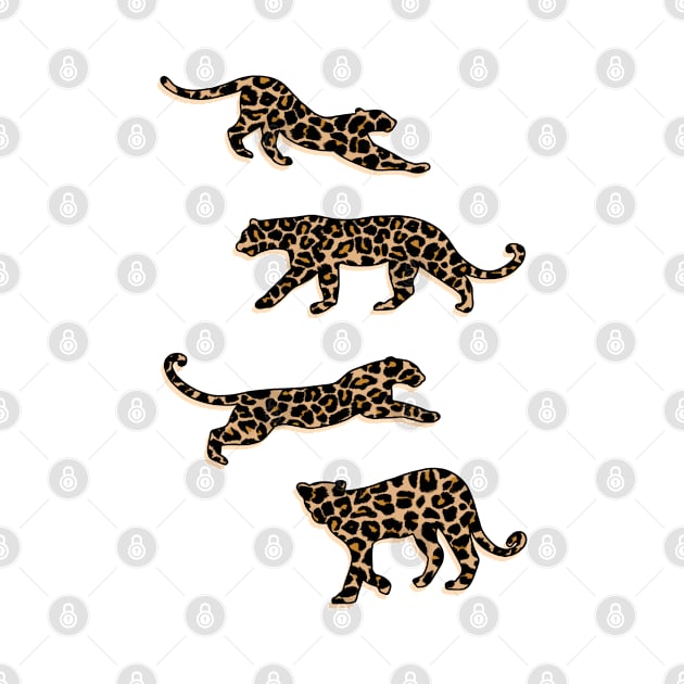 Leopard Shapes Pattern on Green by OneThreeSix