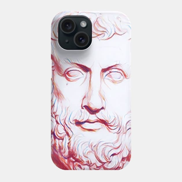 Parmenides of Elea Portrait | Parmenides of Elea Artwork | Line Art Phone Case by JustLit