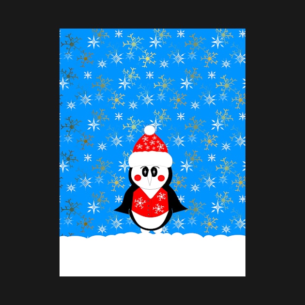 CHRISTMAS Penguin Winter Wonderland by SartorisArt1