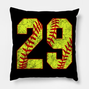 Fastpitch Softball Number 29 #29 Softball Shirt Jersey Uniform Favorite Player Biggest Fan Pillow