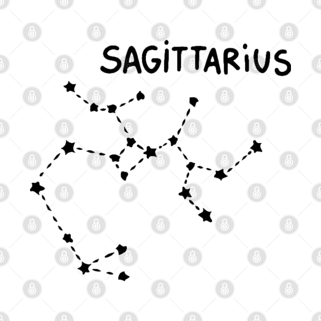 Zodiac Sign - Sagittarius Black by Uwaki