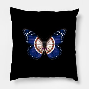 Virginia Flag Butterfly - Gift for Virginian From Virginia VA Pillow