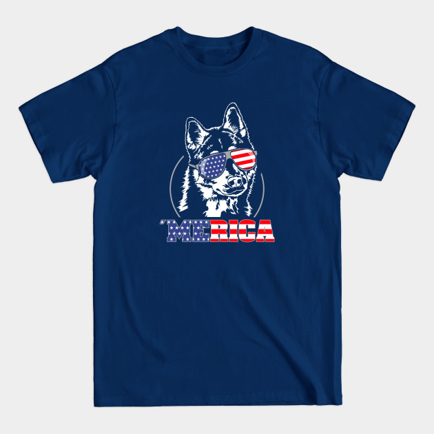 Discover Siberian Husky American Flag Merica patriotic dog - Siberian Husky Dog - T-Shirt