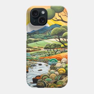 Countryside Concept Abstract Colorful Scenery Painting Phone Case