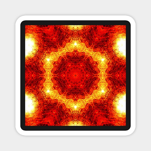 Ominous Red Kaleidoscope pattern (Seamless) 3 Magnet by Swabcraft