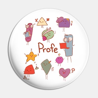 Profe Kawaii Shapes Pin