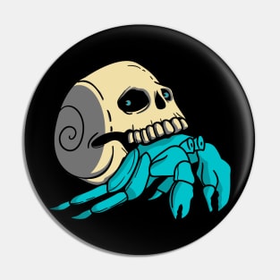 Skull Hermit Crab Pin