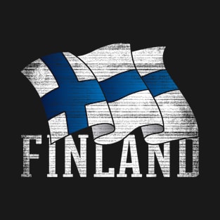 Finland Flag Retro Finnish T-Shirt