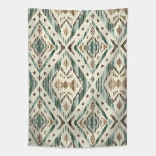 Ikat style geometric print Tapestry