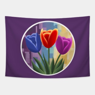 Colourful Tulips Tapestry