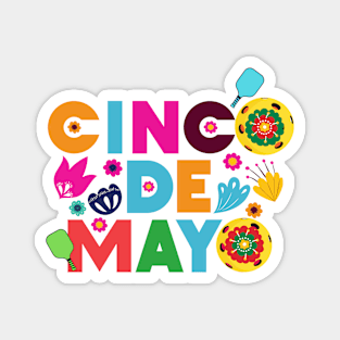 Cinco de Mayo Pickleball Magnet