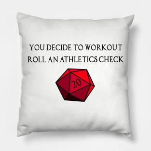 D20 Workout Win Pillow