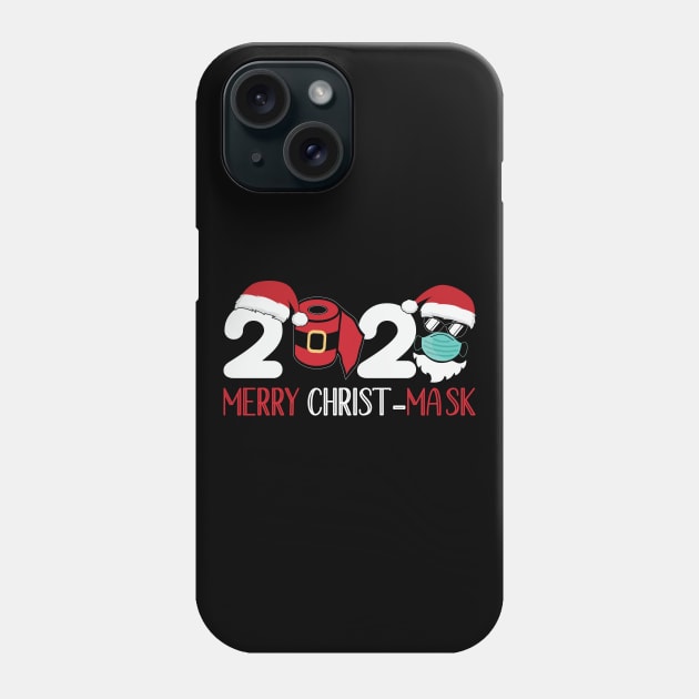 Merry Christ-Mask 2020 Quarantine Christmas Santa Face Mask Phone Case by DragonTees