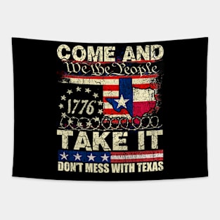 Come and Take It, We the People American Flag Texas Tapestry