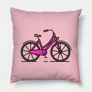 Pink Bicycle Pillow