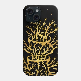 Gold plant at Night Phone Case